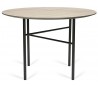 Traversa rundt spisebord i laminat og stål Ø110 cm - Sort/Natur