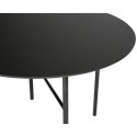 Traversa rundt spisebord i HPL og stål Ø110 cm - Sort/Natur