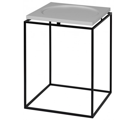 Forest sofabord i metal og mdf 35 x 45 cm - Sort/Natur