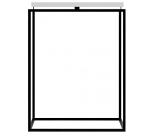 Forest sofabord i metal og mdf 35 x 45 cm - Sort/Natur 2