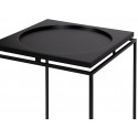Circle sofabord i metal og mdf 40 x 40 cm - Sort/Grå