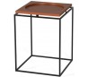 Circle sofabord i metal og mdf 40 x 40 cm - Sort/Terracotta