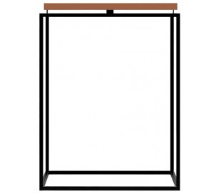 Circle sofabord i metal og mdf 40 x 40 cm - Sort/Terracotta 2