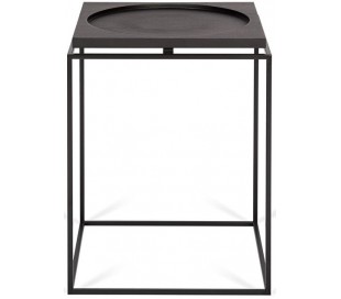 Circle sofabord i metal og mdf 40 x 40 cm - Sort/Sort 2