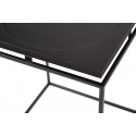 Circle sofabord i metal og mdf 40 x 40 cm - Sort/Sort
