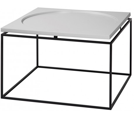 Circle sofabord i metal og mdf 40 x 40 cm - Sort/Grå