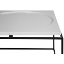 Circle sofabord i metal og mdf 40 x 40 cm - Sort/Grå