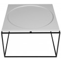 Circle sofabord i metal og mdf 40 x 40 cm - Sort/Grå