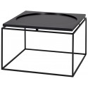 Circle sofabord i metal og mdf 60 x 60 cm - Sort/Grå