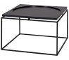 Circle sofabord i metal og mdf 60 x 60 cm - Sort/Sort