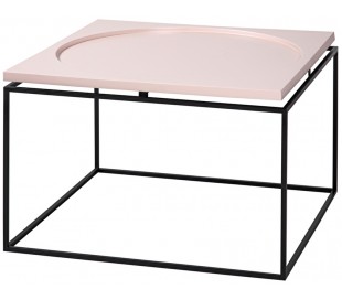 Circle sofabord i metal og mdf 60 x 60 cm - Sort/Sort