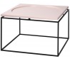 Circle sofabord i metal og mdf 60 x 60 cm - Sort/Pink