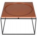Circle sofabord i metal og mdf 60 x 60 cm - Sort/Pink