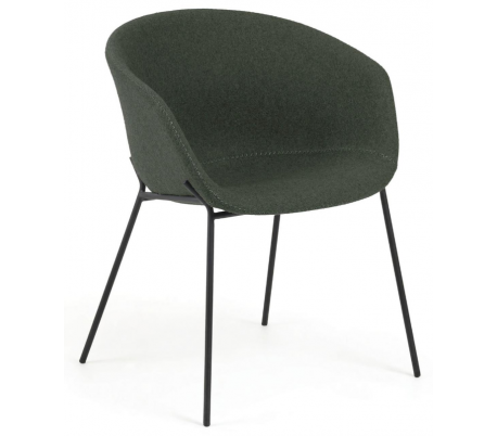 Nadya spisebordsstol i tekstil H78 cm - Sort/Lysegrå