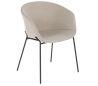 Zadine spisebordsstol i tekstil H76 cm - Sort/Lysegrå
