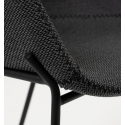 Zadine spisebordsstol i tekstil H76 cm - Sort/Lysegrå