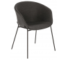 Zadine spisebordsstol i tekstil H76 cm - Sort/Mørkegrå