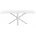 Arya spisebord i melamin og stål 160 x 100 cm - Hvid/Hvid