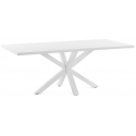 Arya spisebord i melamin og stål 160 x 100 cm - Hvid/Hvid