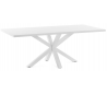 Arya spisebord i melamin og stål 180 x 100 cm - Hvid/Hvid