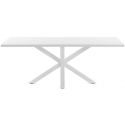 Arya spisebord i melamin og stål 180 x 100 cm - Hvid/Hvid