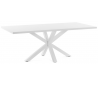 Arya spisebord i melamin og stål 200 x 100 cm - Hvid/Hvid