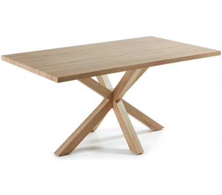 Arya spisebord i melamin og stål 160 x 100 cm - Sonoma eg