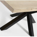 Arya spisebord i egetræ og stål 180 x 100 cm - Hvid/Bleget eg