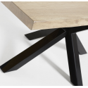 Arya spisebord i egetræ og stål 220 x 100 cm - Hvid/Bleget eg