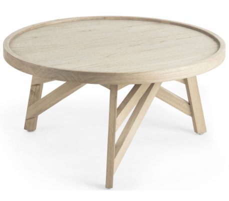 Irune sofabord i teaktræ H40 x Ø80 cm - Natur