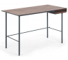 Mahon skrivebord i metal og mdf 120 x 60 cm - Sort/Valnød