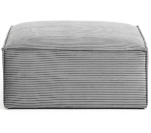 Blok puf til sofa i velour ripcurl 90 x 70 cm - Støvet pink 2