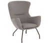 Otilia lænestol i tekstil H100 cm - Sort/Grå
