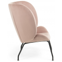 Brida lænestol i velour H82 cm - Sort/Pink