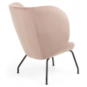 Brida lænestol i velour H82 cm - Sort/Pink