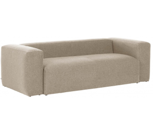 Blok 3-personers sofa i polyester/akryl B240 cm - Beige