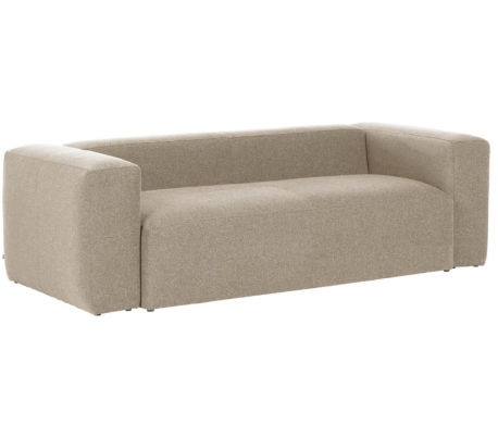 Blok 3-personers sofa i polyester/akryl B240 cm - Beige