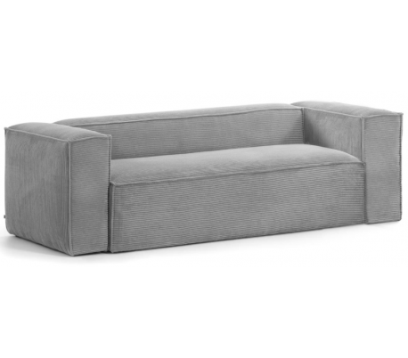 Blok 3-personers sofa i polyester/akryl B240 cm - Beige