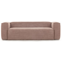 Blok 3-personers sofa i velour ripcurl B240 cm - Grå