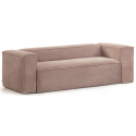 Blok 2-personers sofa i velour ripcurl B210 cm - Grå