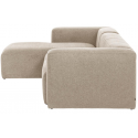 Blok hjørnesofa i polyester/akryl 320 x 230 cm - Beige