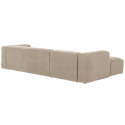 Blok hjørnesofa i polyester/akryl 320 x 230 cm - Beige