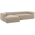Blok hjørnesofa i polyester/akryl 320 x 230 cm - Beige