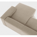 Blok venstrevendt chaiselong sofa i polyester/akryl 330 x 174 cm - Beige
