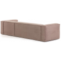 Blok højrevendt chaiselong sofa i velour ripcurl 330 x 174 cm - Grå