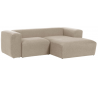 Blok højrevendt chaiselong sofa i polyester/akryl 240 x 174 cm - Beige
