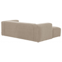 Blok højrevendt chaiselong sofa i polyester/akryl 240 x 174 cm - Beige