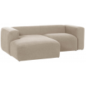 Blok højrevendt chaiselong sofa i polyester/akryl 240 x 174 cm - Beige
