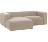Blok venstrevendt chaiselong sofa i polyester/akryl 240 x 174 cm - Beige