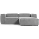 Blok højrevendt chaiselong sofa i polyester/akryl 240 x 174 cm - Pink